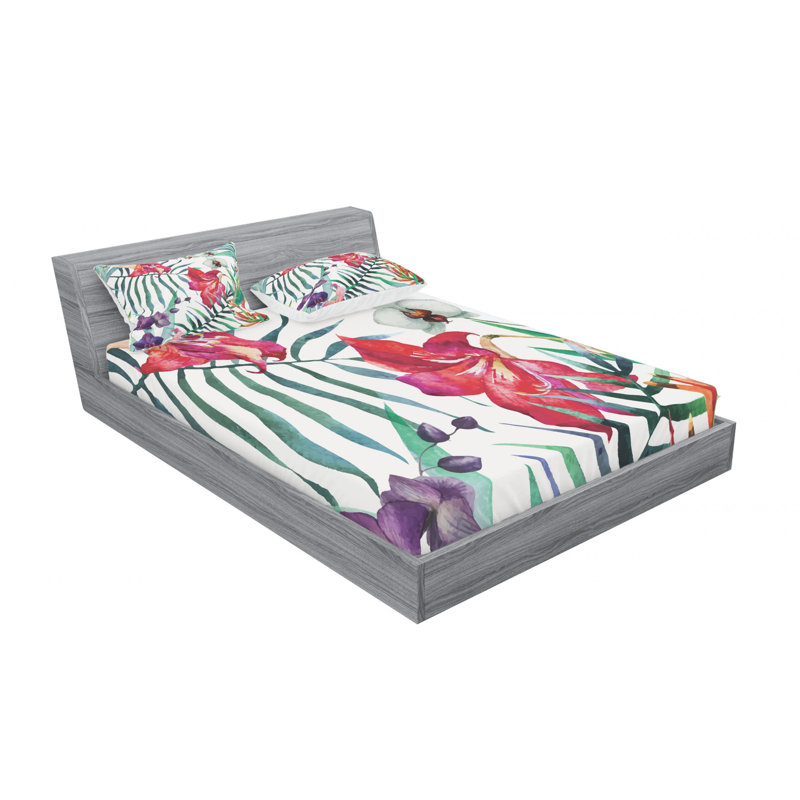 Microfiber Sheet Set, Queen Sheet Set with Fitted Sheet