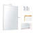 Idina Aluminum Framed Rectangle Wall Bathroom Mirror-364701115-364701095
