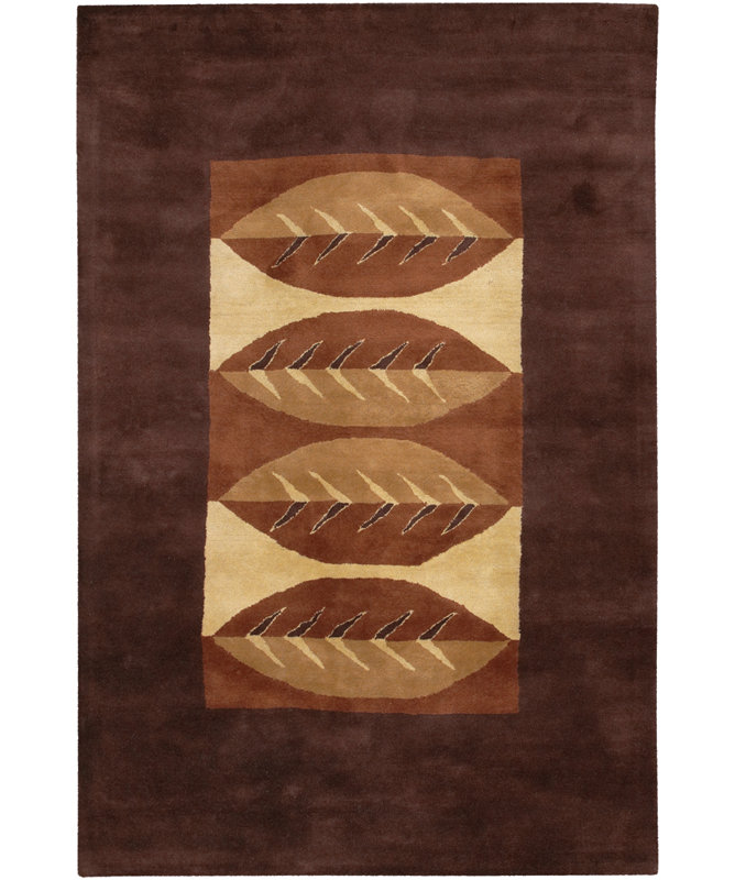 Tapis floral brun / beige / ivoire Ellenton, Rectangulaire 9 pi x 13 pi