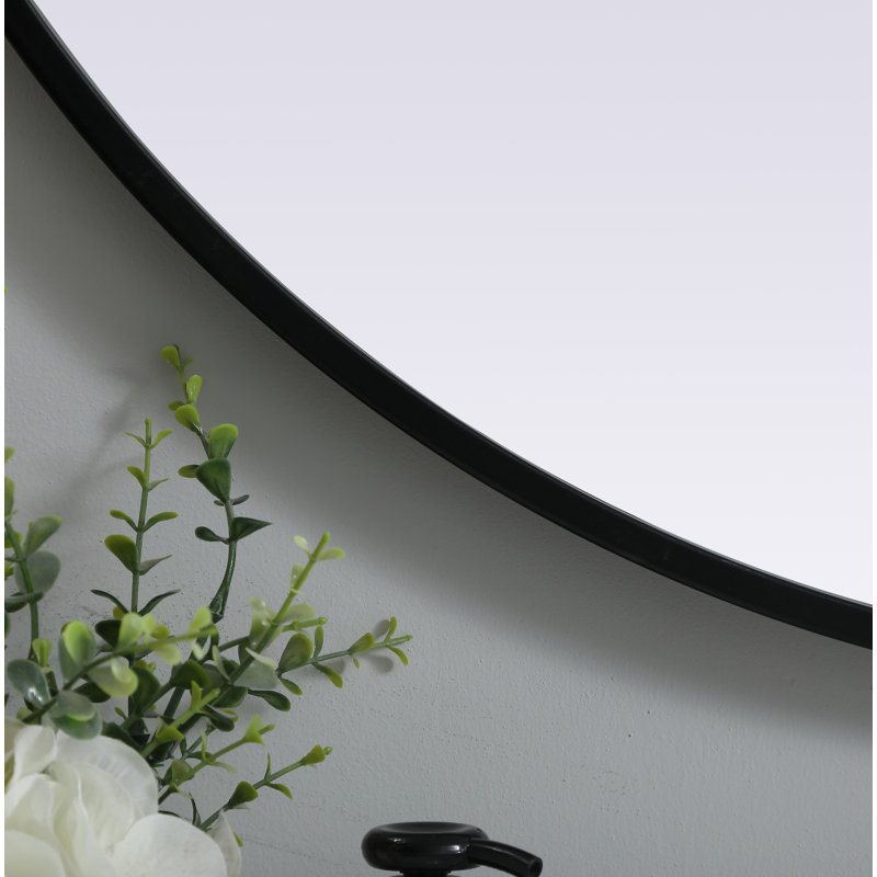 Miroir mural Sabine, Noir, 36 po x 30 po