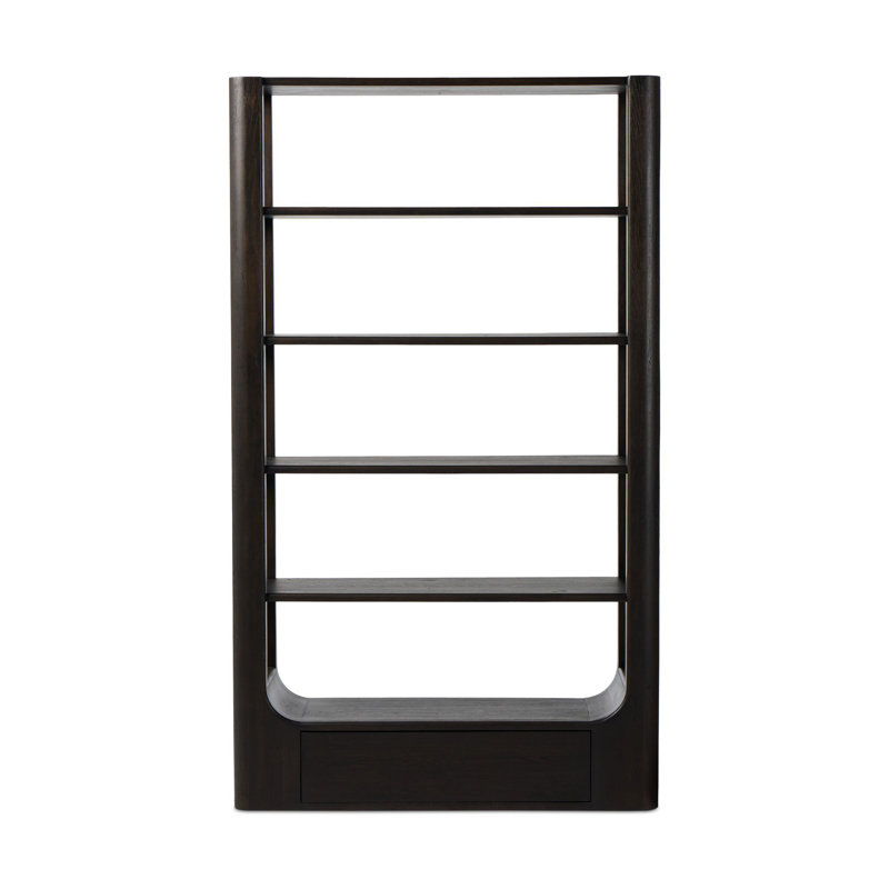 Lloyd Bookcase-Aged Natural Oak, Smoked Black