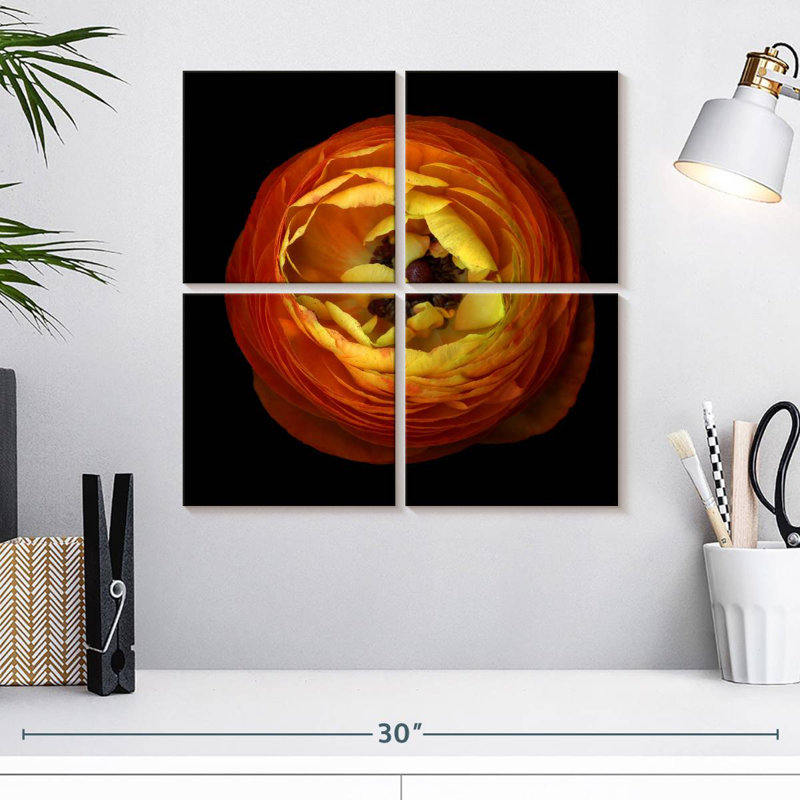 Harnac Renoncule orange III, H 18 po x l 18 po