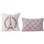 Ensemble de courtepointe réversible en microfibre ivoire / rose Farrah-1130238819