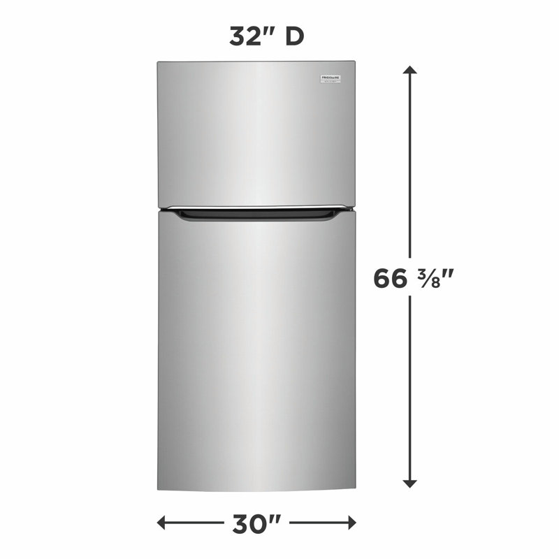 Frigidaire Gallery 30 in. 20 Cu. Ft. Garage Ready Top Freezer Refrigerator in Smudge-Proof Stainless Steel