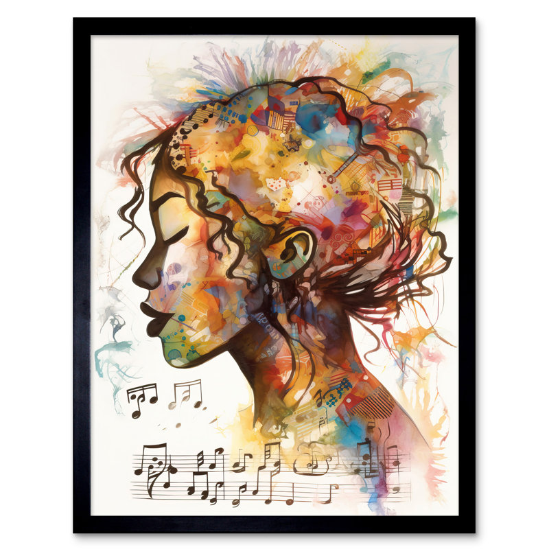 Ida Musical Meditation Synesthesia Woman Listening To Music - Single Picture Frame Print