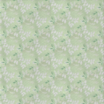 Tapis vert à motif floral