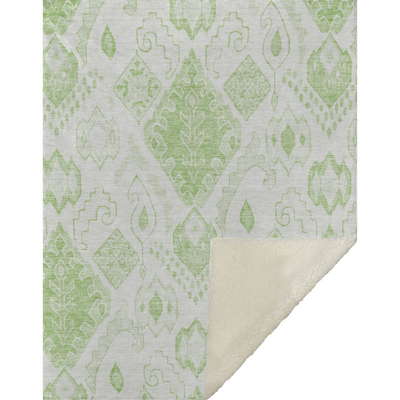 Jeté marocain Sherpa ASB776 Addison, Aloès