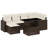 Vidaxl Garden Sofa Set Brown, Cream White