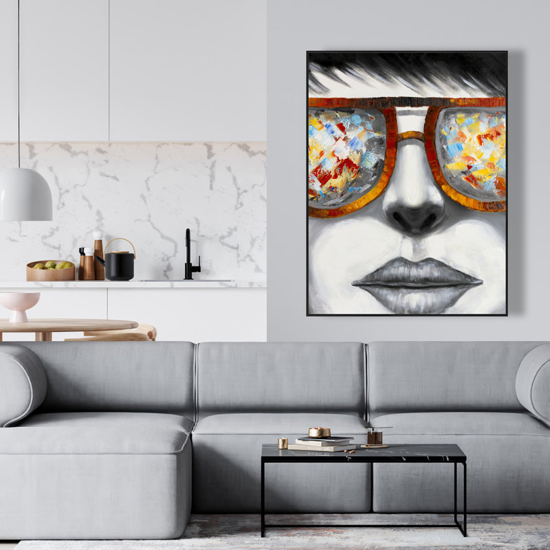 Colorful Sunglasses - Modern Figurative Canvas Art for Decor