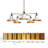 5-Light 33" W Dimmable Sputnik Wagon Wheel Chandelier