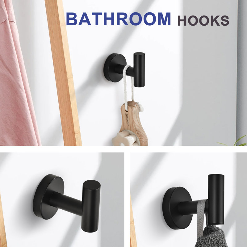 4 - Piece Bathroom Hardware Set, Matte Black