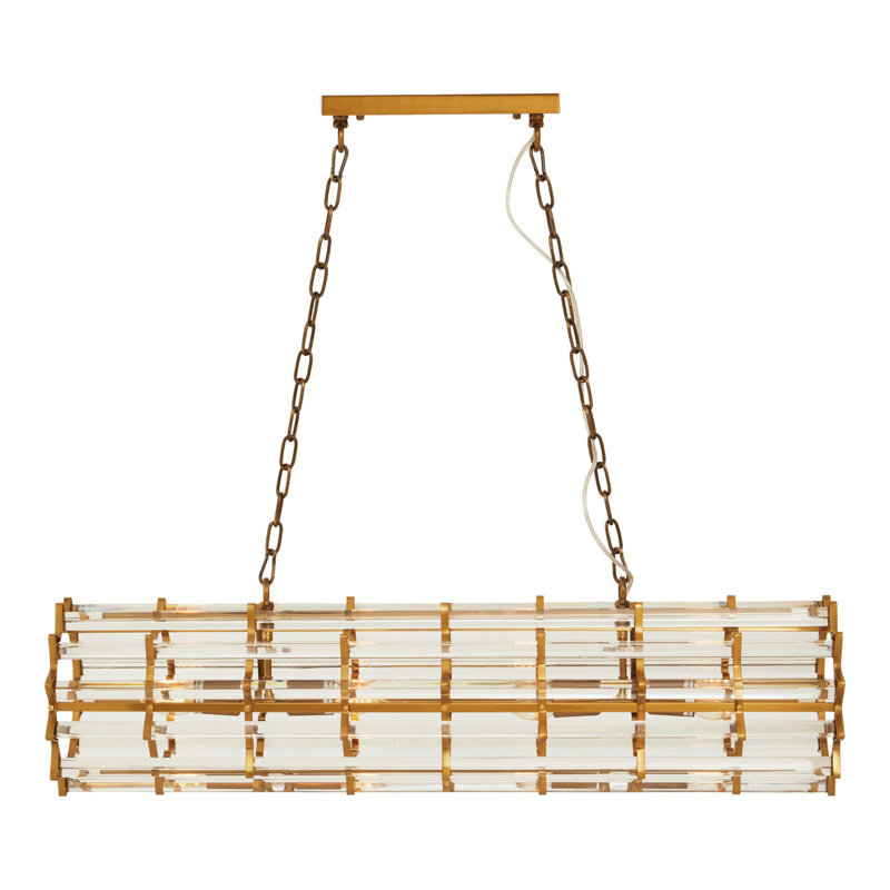 Anabranch 8 - Light Square/Rectangle Pendant, Brass