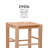 Halvorson Solid Beechwood Counter and Bar Stool With Rattan Seat-1402444346-1402444293