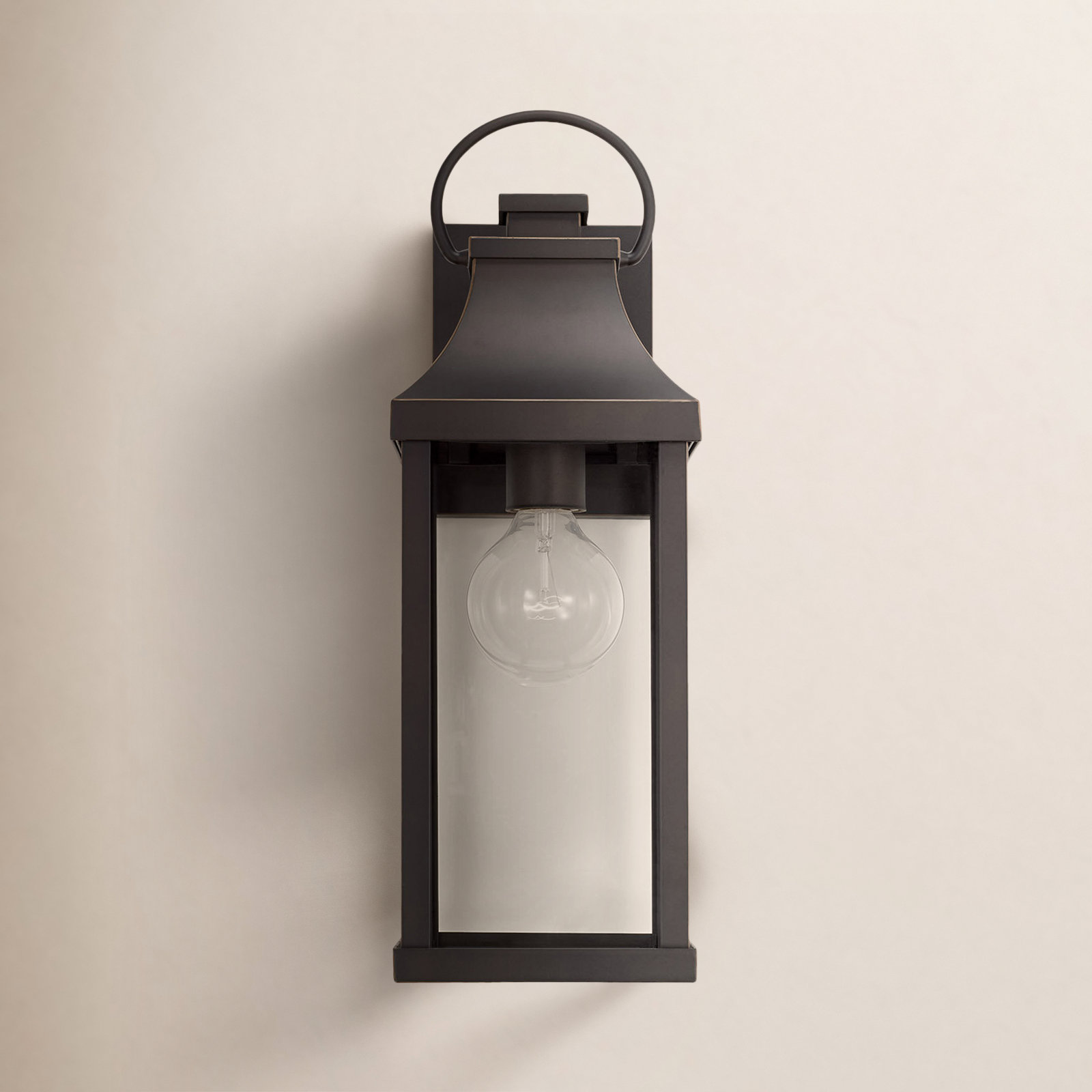 Single Light Outdoor Wall Light, Oiled Bronze