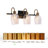 Aedan 3-Light Dimmable Vanity light with Hammered Glass Shades