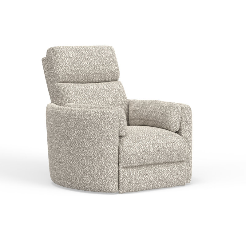 Power Swivel Glider Rocker Recliner, Tatum River Rock Beige Boucle