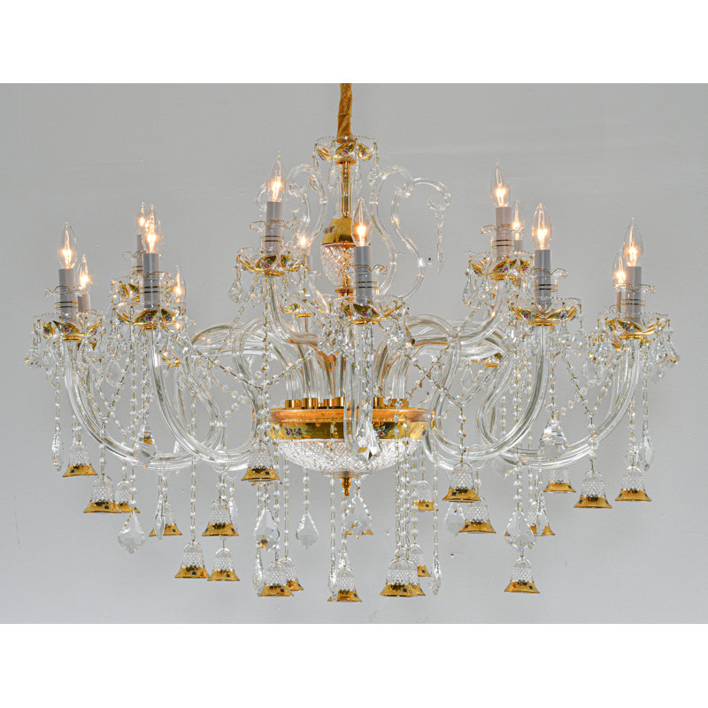 Lustre classique en cristal 24 lumières Jasilyn