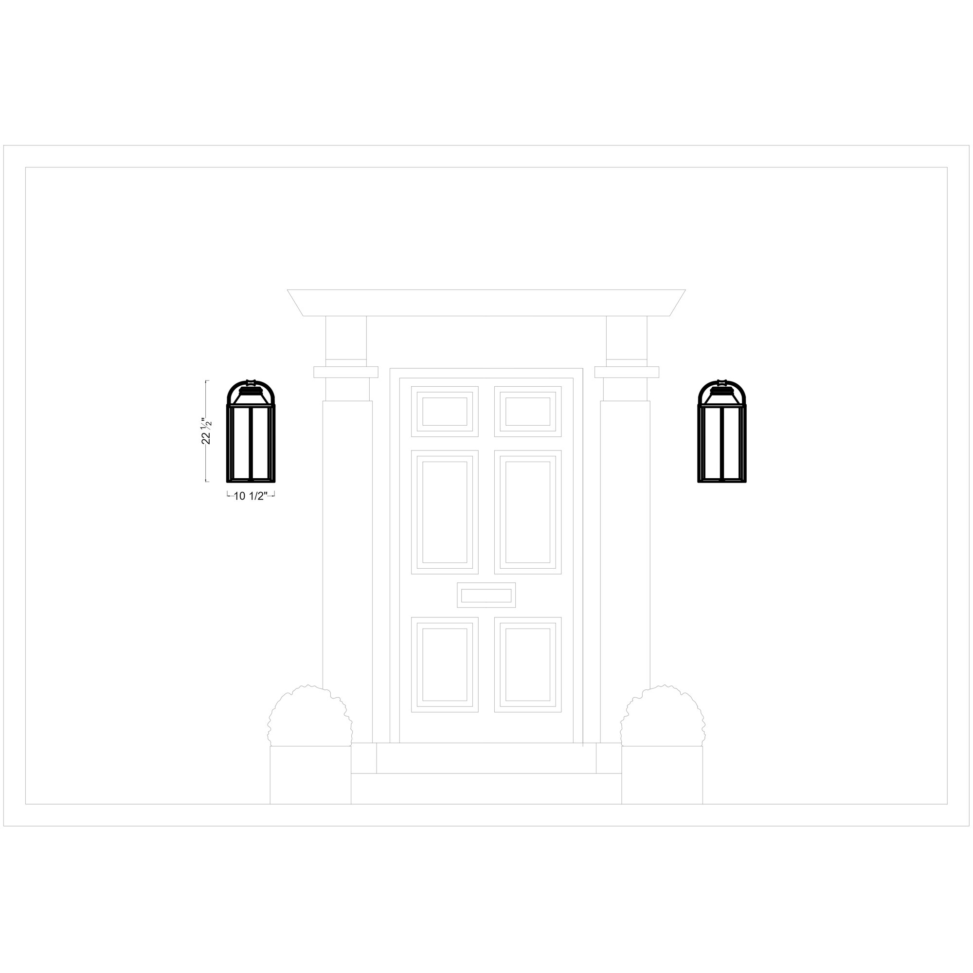 Newson 3 Light Outdoor Aluminum Wall Light, Natural Copper, 22.5" H x 10.5" W x 9.13" D