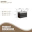 Meuble-lavabo en noyer avec lavabo à surface solide blanc brillant-126990323