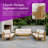 Modular Conversation Set with High-Density Foam Cushions