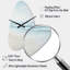 «Beach Photo Tranquil Waters I» - Horloge murale de forme unique en métal, horloge asymétrique bleue-104237918