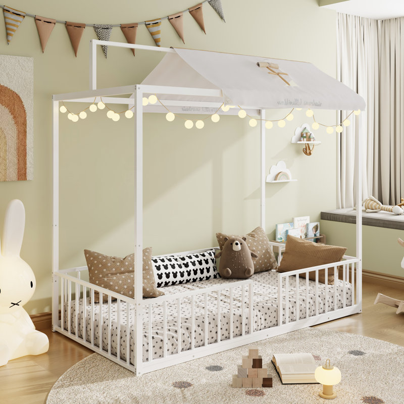Lit convertible 3-en-1 Montessori, Simple, Blanc