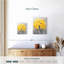 Motif floral jaune sur toile-2146005661