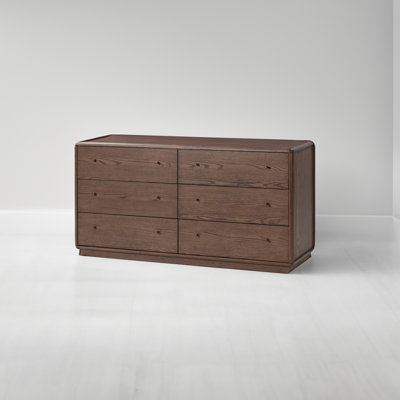 Commode moderne à 6 tiroirs avec coins arrondis