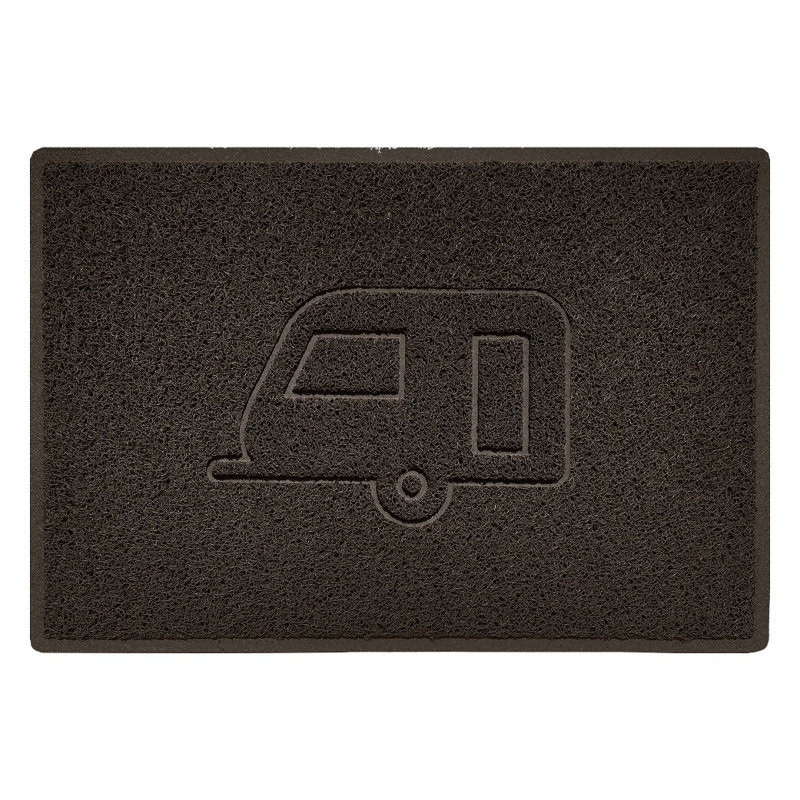 Non-Slip No Pattern Doormat, Brown, 60cm W x 90cm L