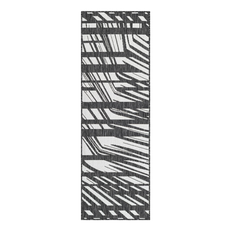 Abstract Indoor / Outdoor Rug, Runner 2' x 6'1"