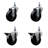 4 Inch_Hard Rubber ½ Inch Threaded Stem Caster Set 2 Brakes SCC