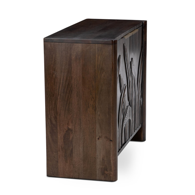 Ledro Solid Wood Accent Cabinet, Dark Brown