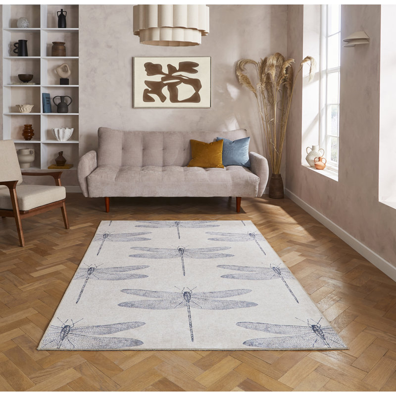 Harlequin Demoiselle Indigo - 152 x 230, Rectangle 152 x 230 cm, Grey