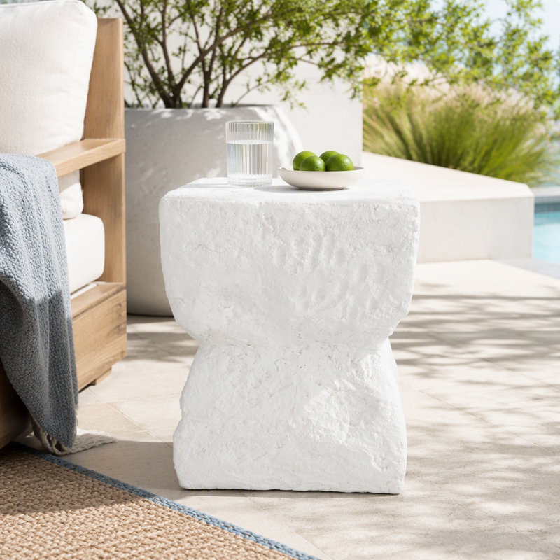 Table d'appoint Cleo Outdoor Paito, Blanc