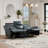 Elegant Modern Overstuffed Manual Premium Genuine Leather Triple Seater Recliner Sofa(Set Of 2）-1604000860
