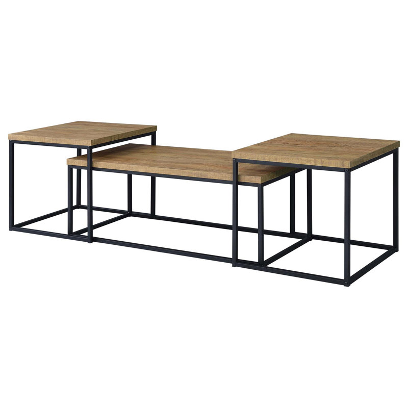 Romance Copy Three-Piece Table Set with Industrial Design