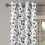 Rideau décoratif à œillets 2 panneaux Dakota Fields, 50 po x 84 po, blanc et noir-106345650