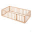 Structure de lit en bois avec clôture et porte-240989378-240989376