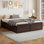 Structure de lit plateforme en bois avec 6 tiroirs