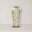 Vase de table en céramique blanc / gris 16 po