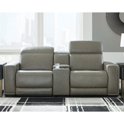 Adaam 85.5'' Leather Power Reclining Corner Sectional
