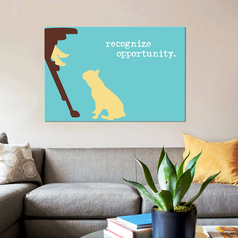 « opportune i », impression sur toile, H 26 po x l 40 po x P 1,5 po, Pas de tapis, Toile tendue
