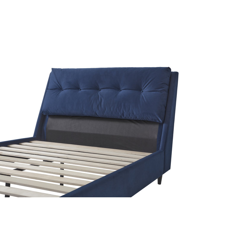 Kuruc Upholstered Bed, Kingsize (5'), Blue