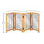 Barrière pour animaux 4 panneaux en bois avec grillage - Barrière pliante autoportante - Élégante clôture de sécurité pour animaux de compagnie pour les portes et les escaliers-1829058690