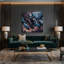 «Birds Shiny Cowbird», art mural sur toile grise-767652274