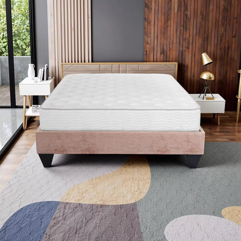 9 in. California King Size Pocket Coil Spring Mattress in a Box with Pressure Relief & Low Motion Transfer Technology, White