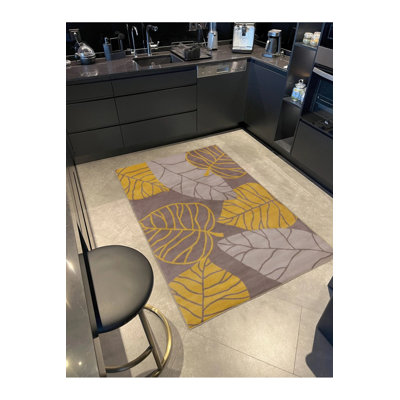 Tapis à motif de feuilles
