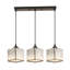 Modern Rectangular Crystal 3-Light Pendant Chandelier 
