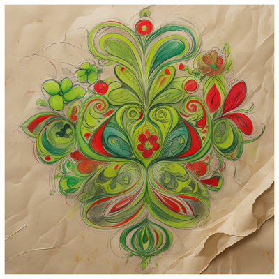 Floral Abstract Drawing Bedding Floral Bedspread Art
