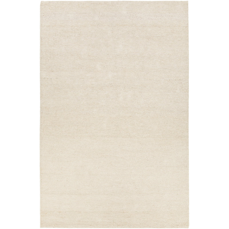 Tapis blanc tissé à la main Wanita, 5 pi x 7 pi 6 po